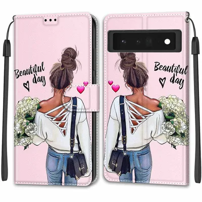 Feyten dievčenské peňaženkové puzdro pre Google Pixel 6 Pro
