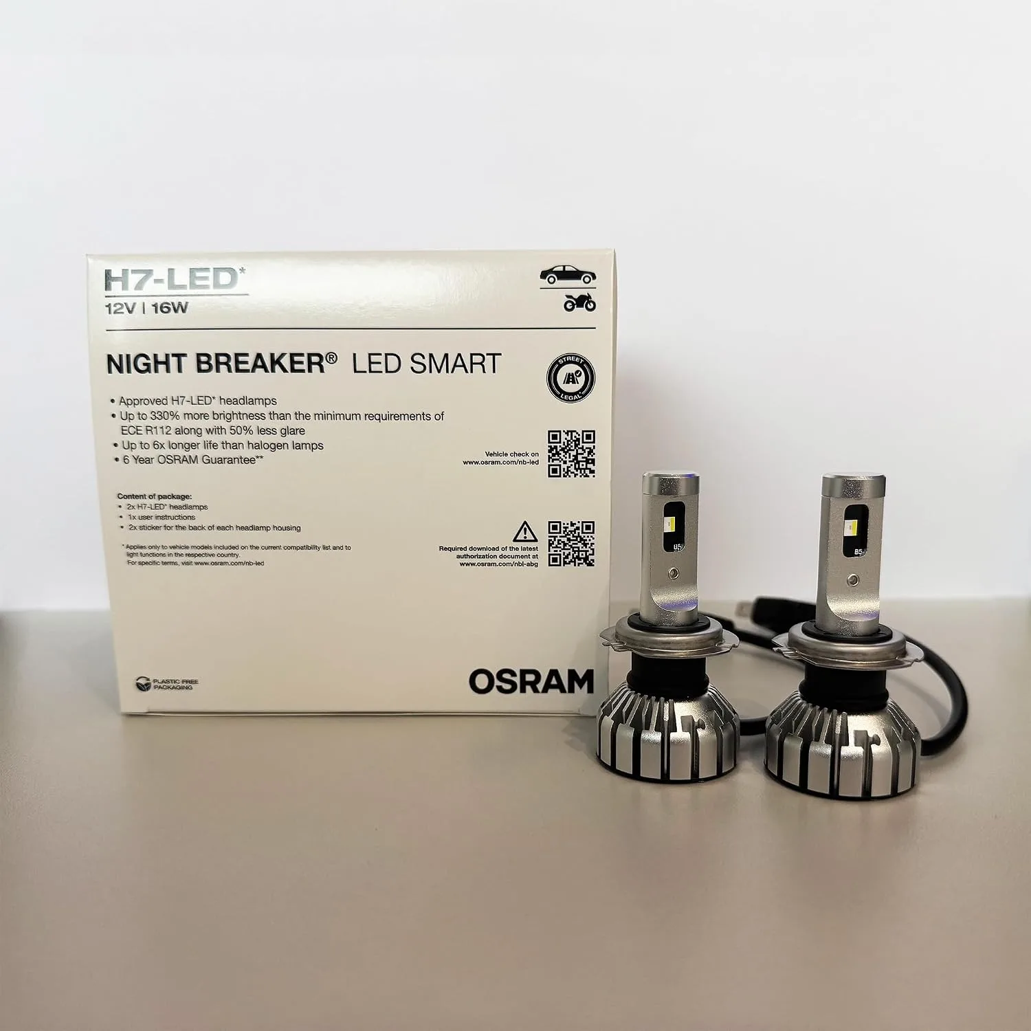 LED žiarovky H7 OSRAM Night Breaker LED Smart 64210DWNBSM 2 ks