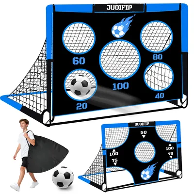 Skladacia futbalová bránka NZQXJXZ 3 v 1, 150 × 120 cm, s loptou