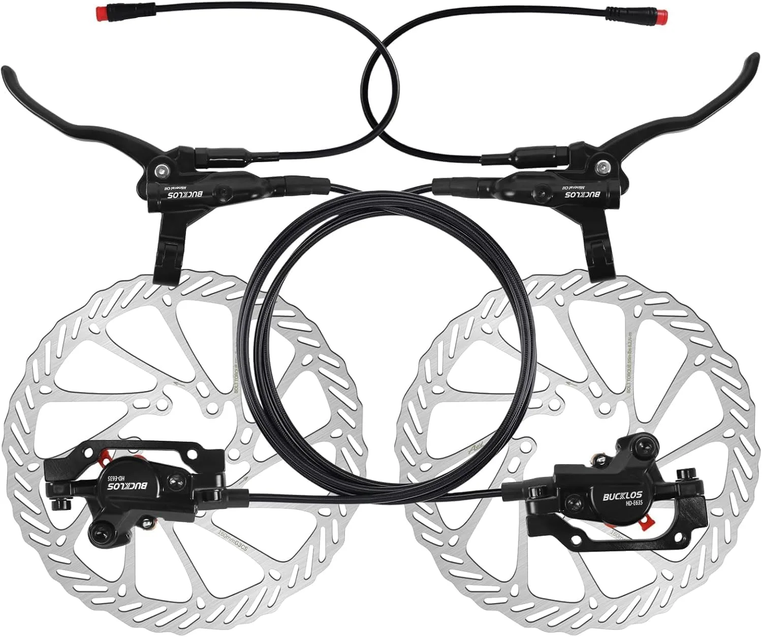 Hydraulické brzdy na bicykel AEYINO 1100/1800 mm 2 piesty 2-pin 2 kotúče