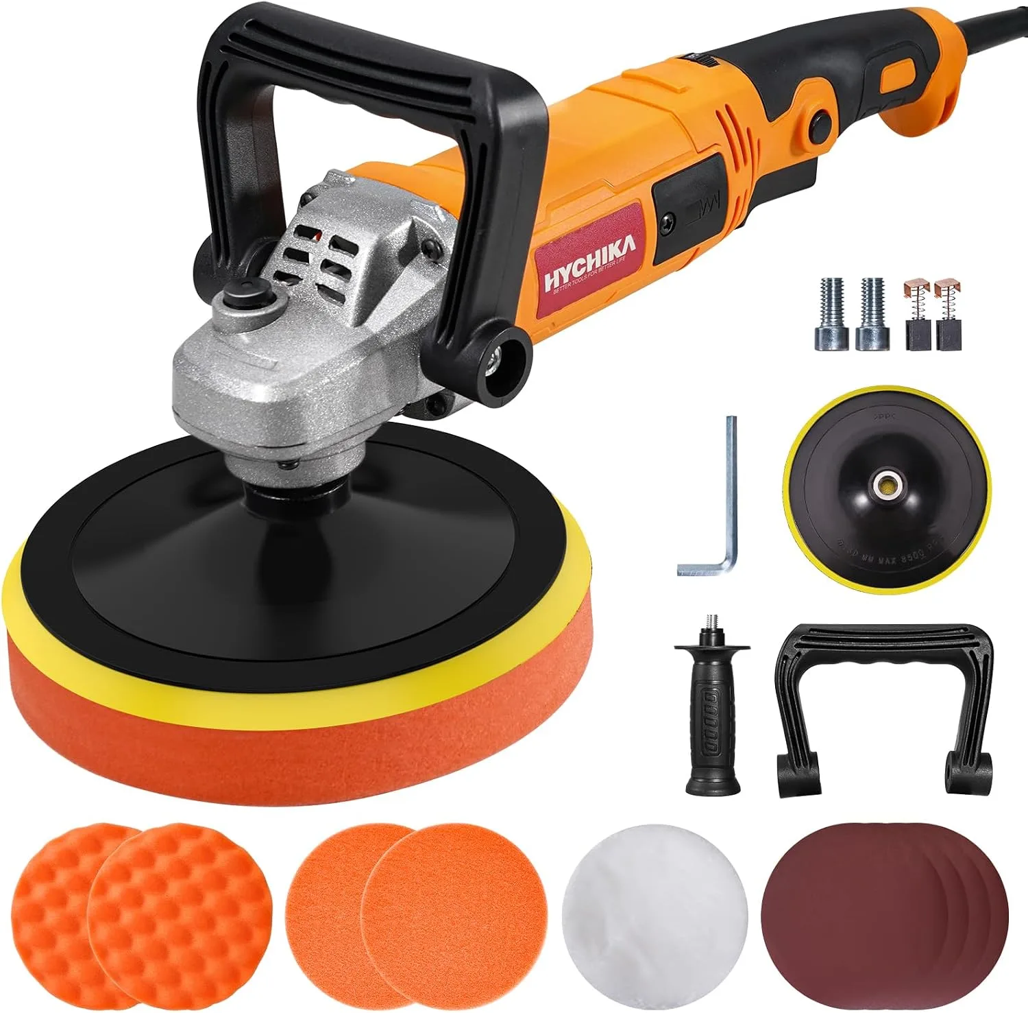 Leštička na auto HYCHIKA SLP-GX-150 1580W 180mm, sada so 6 rýchlosťami
