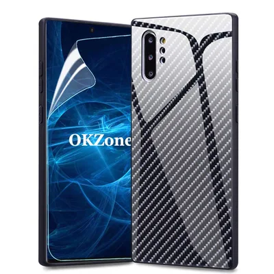 OKZone čierne puzdro so sklom 9H pre Samsung Galaxy Note 10 Plus