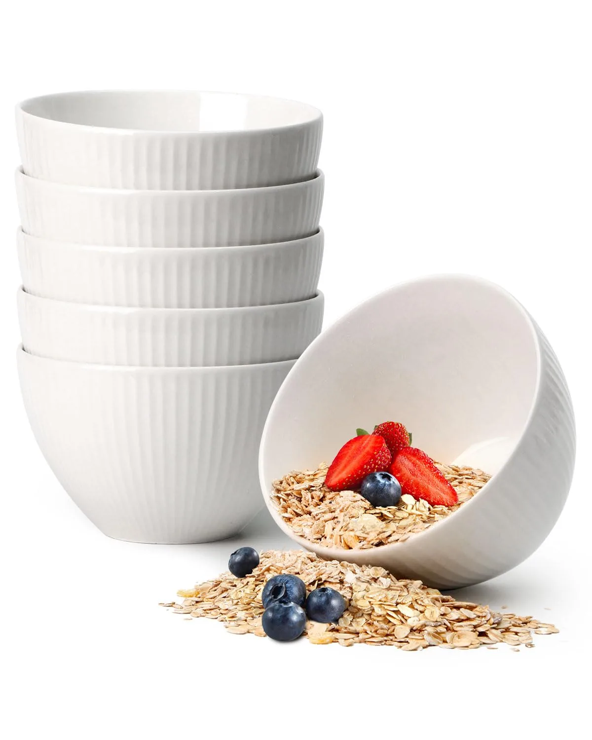 NUTRIUPS keramické misky 750 ml biele 6 ks